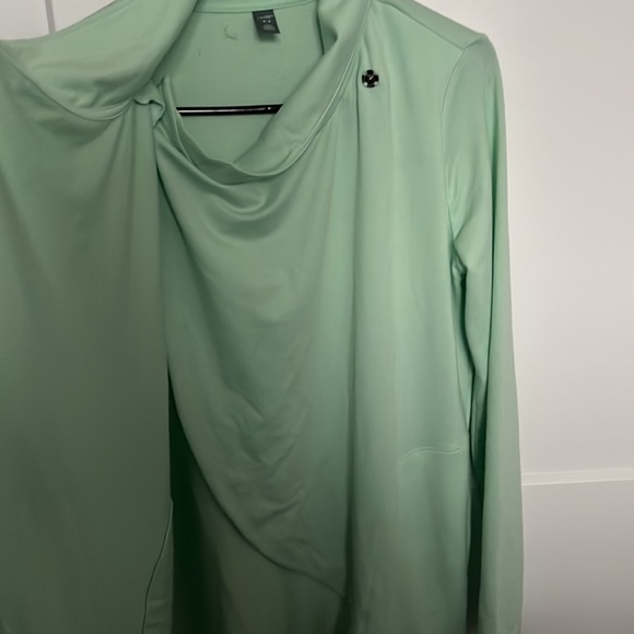 Turquoise Wrap Shirt in Turquoise - Picture 3 of 3